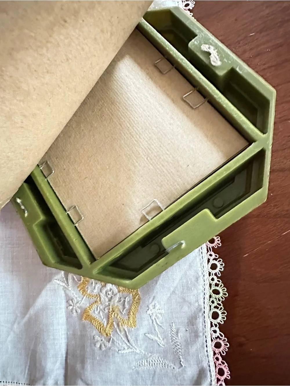 Vintage Homco Octagon Wall Mirror Gold Flecked Frame